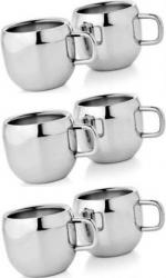 profilineindia - ELEGANTSTYLER_Mayur Pack of 6 Steel Double Wall Stainless Steel Tea & Coffee Cups