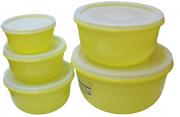 profilineindia - RATAN FOOD STORAGE CONTAINERS-5 - 1800 ML, 620 ML, 3000 ML, 1020 ML PLASTIC GROCERY CONTAINER (PACK OF 5, Green)